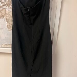 Classic Black Strapless Sheath Dress - Women